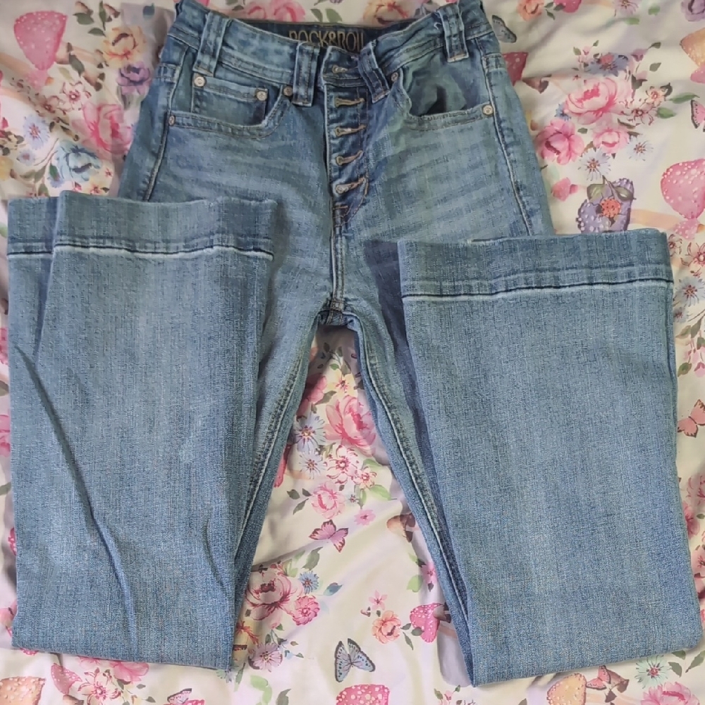 Rock & Roll Women's Light Blue Flare Jeans